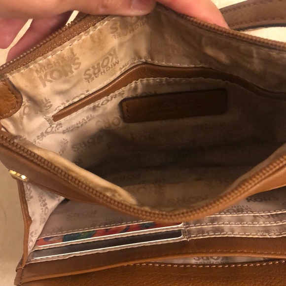 Michael Kors Brown and Gold Accent Crossbody - Picture 4 of 6